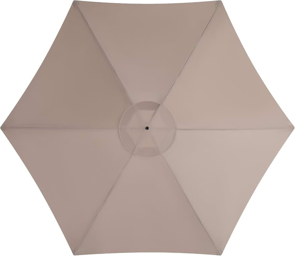 9 Feet Patio Umbrella Replacement Canopy for 6 Ribs, Market Umbrella Top, Yard Table Umbrella Top Cover,Universal Strong and Thick Umbrella Canopy,Canopy Only