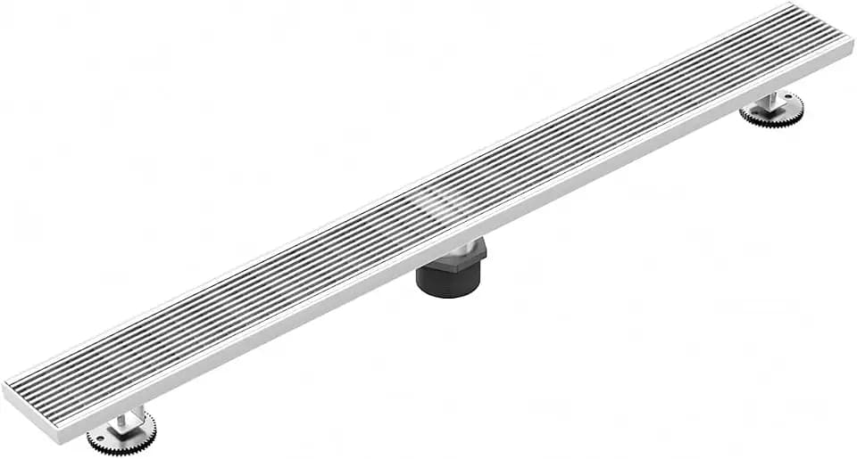 304 Stainless Steel Linear Shower Drain, Bathroom Drain with Removable Grate & Hair Catcher, Waterproof Tile Floor Drain, CUPC Certified (Brushed Finish, 36 Inch)