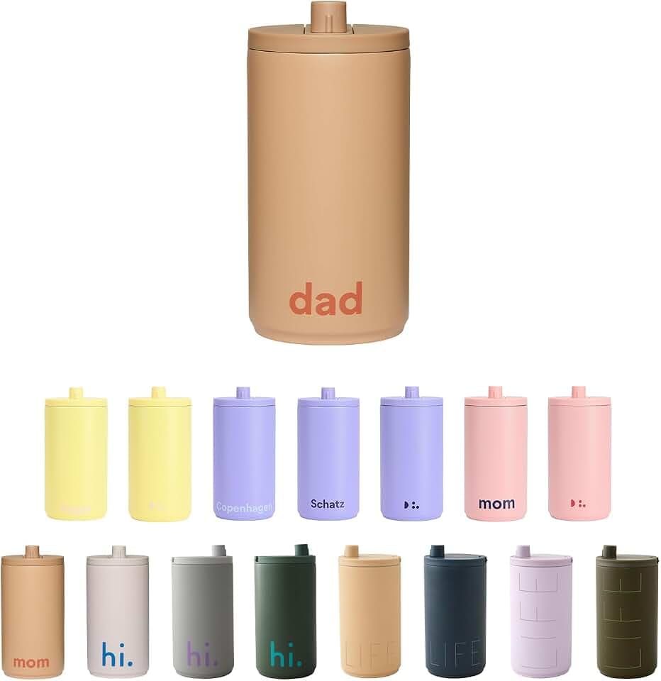 Design Letters Thermobecher 350 ml | Kaffeebecher To Go | Muttertag Geschenk Mama | Vatertag Geschenk Papa | Kleine Geschenke für Frauen & Männer | Isolierbecher Edelstahl | BPA/BPS Frei