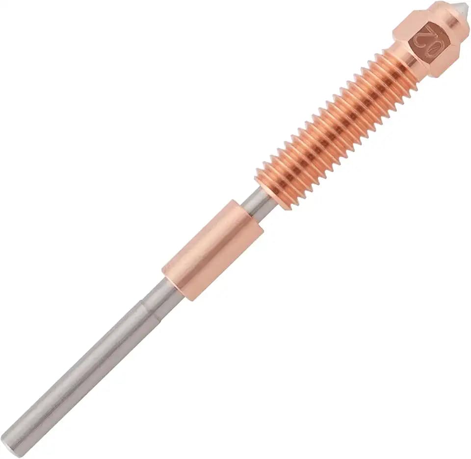 ECSiNG 1 x 3D-Drucker-Düsen, 0,2 mm, Gesamtlänge 65,4 mm, kompatibel mit K1 Max, kompatibel mit K1C, kompatibel mit Unicorn, kompatibel mit Ender-3 V3 3D-Drucker