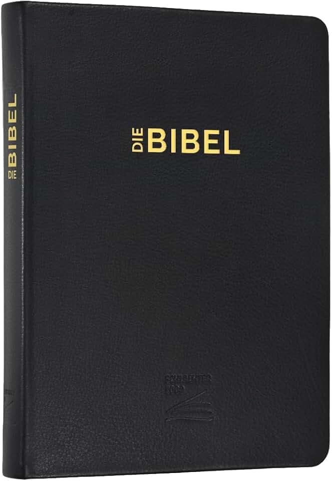 Schlachter 2000 Bibel – Schreibrandausgabe (flexibler Leder-Umschlag, schwarz): Rindleder-Einband (flexibel), Goldschnitt, Fadenheftung / ohne Parallelstellen