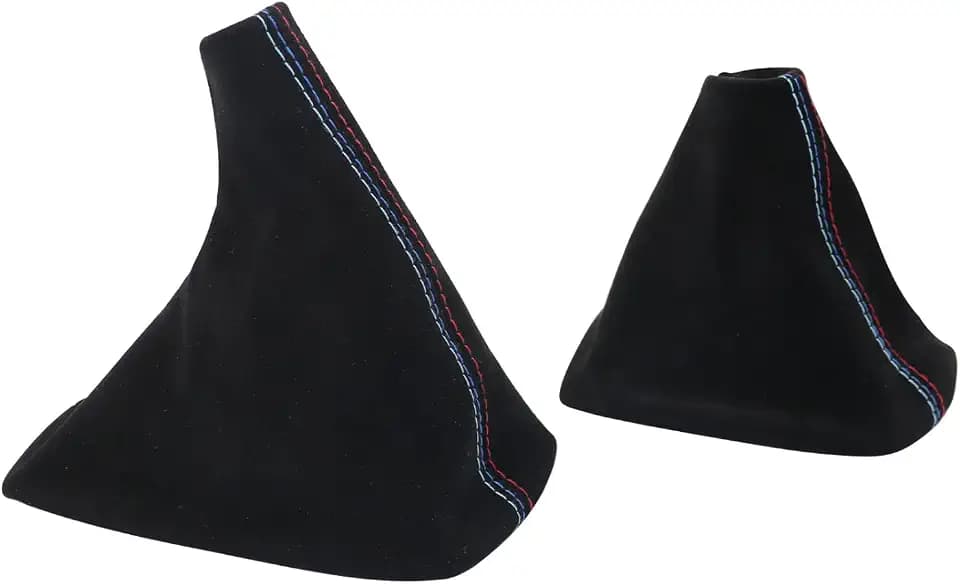 Priprilod Black Faux Suede Shift & E Brake Boots Black Compatible with BMW 3 Series E36 1991-1998 Compatible with E46 1999 2000 2001 2002 2003 2004 2005