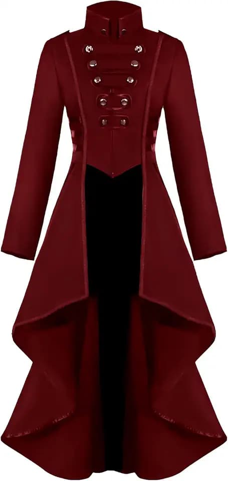 Steampunk Damen Jacke, Gothic Frack Damen Viktorianischen Palast Vintage Mäntel Klied für Frauen Halloween Kostüm Karneval Party Cosplay Kleidung