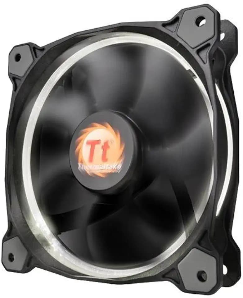 Thermaltake RIING 120mm Red LED Ultra Quiet High Airflow Computer Case Fan White