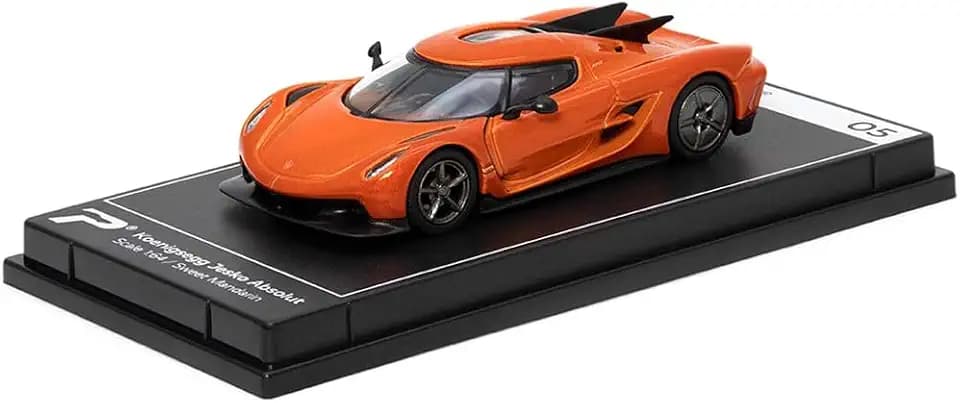 PosterCars - 1:64 Scale Koenigsegg Jesko Absolut Sweet Madarin Hypercar League Collection No.5