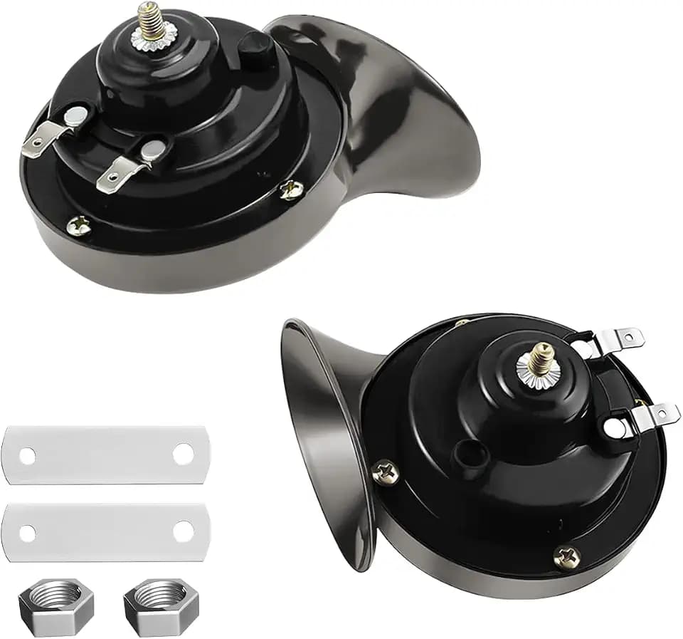 2PCS 12V Waterproof Air-Electric Snail Horn Kit, Gray