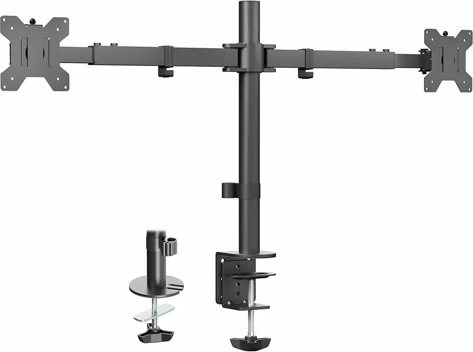 VIVO Black Dual Monitor Desk Mount for 27-38 in Ultrawides, STAND-TS38C