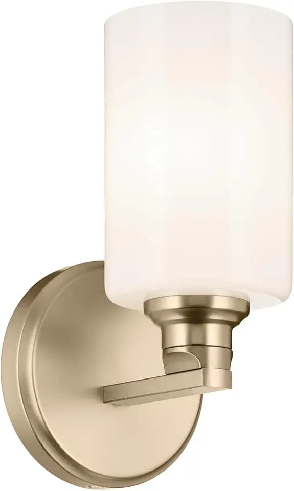 Kichler Gioe 1-Light Bathroom Wall Light, Champagne Bronze