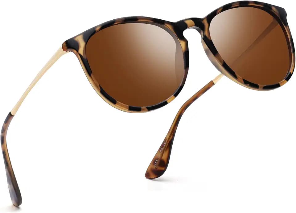 Sonnenbrille-Damen-Polarisierte-Sonnenbrille-Rund-UV400-im-Retro-Sonnenbrille-für-Damen & Herren Schutz Vintage