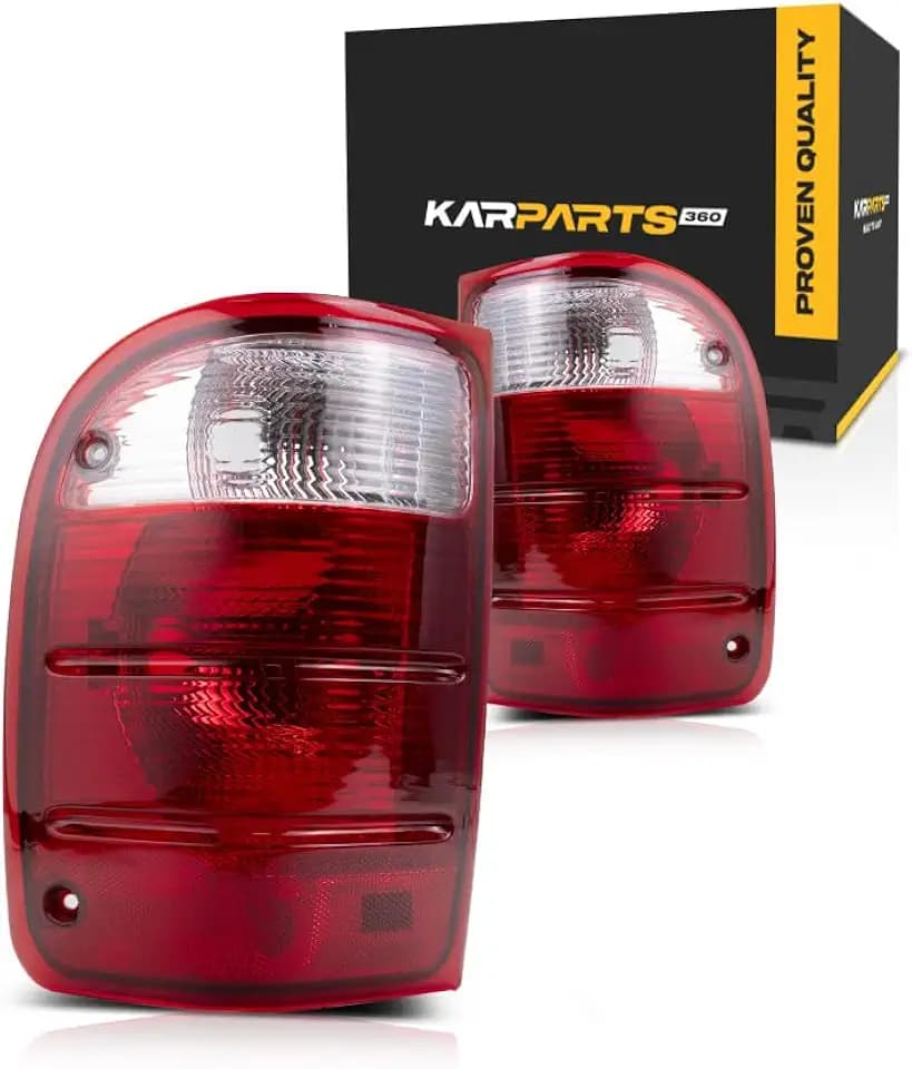 KarParts360 for Ford Ranger Tail Light 2001 02 03 04 2005 Pair Driver and Passenger Side FO2800156, FO2801156 1L5Z 13405 BA, 1L5Z 13404 BA