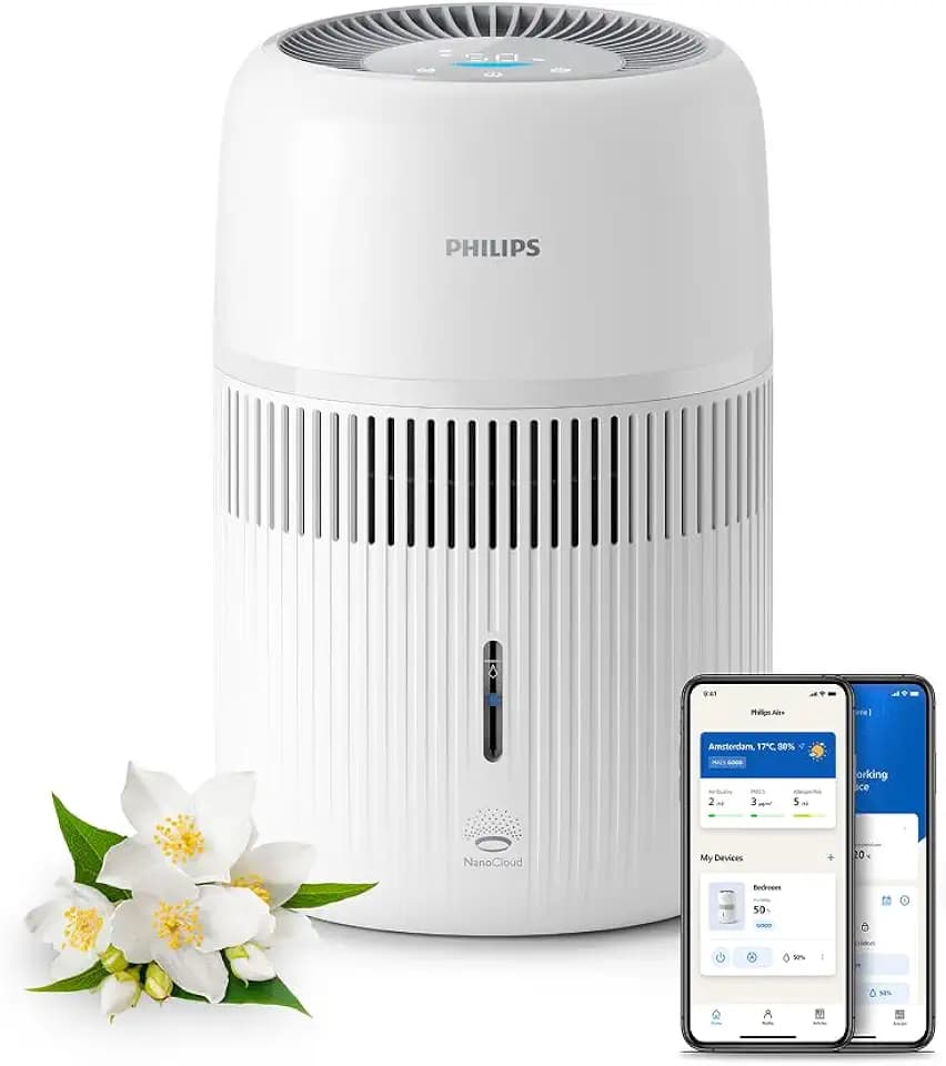 Philips Luftbefeuchter NanoCloud 5000 Serie, Weiß, 4,5l, für Räume bis 50m²