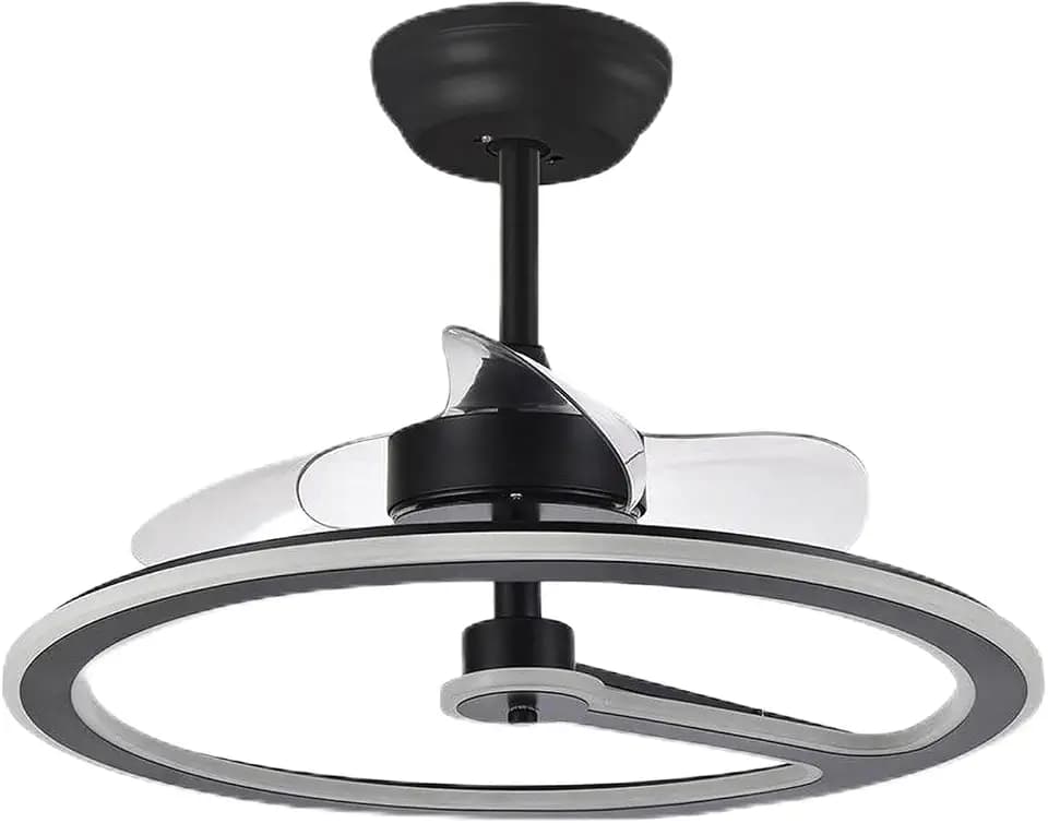 Weißer Ventilator, 3 Flügel, Weiß/Buche, 18 W, 2250 lm, integrierte LED, 3 Temperaturen, 32/42 x 132 x 132 cm