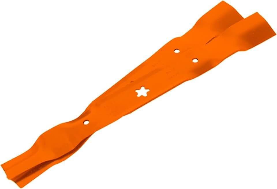Husqvarna 46-Inch High-Lift Mulching Lawn Mower Blade, Lawn Mower Parts for Husqvarna Riding Mowers, Replacement for OEM Part No. 403107, Orange, Pack of 2