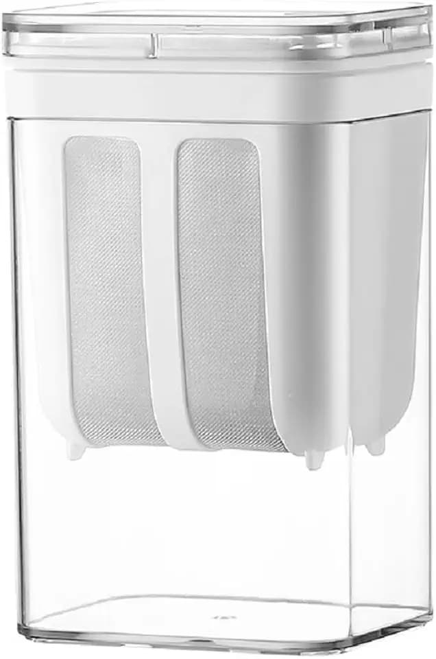 Feine Filtersiebe Joghurt Sieb mit Deckel,Wiederverwendbarer Joghurt Molke Separator,1100ML Griechischer Joghurt Sieb für Herstellung dicker griechischer Joghurt Sojabohnenmilch (Weiß)