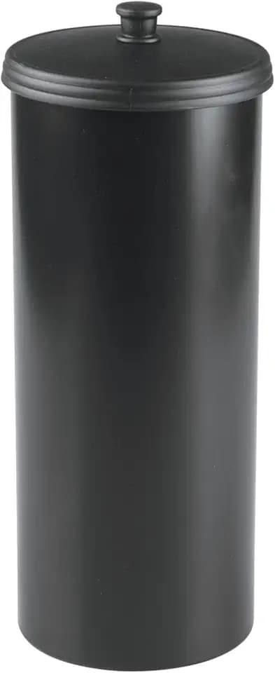 iDesign Freestanding Bathroom Toilet Paper Storage Holder, Matte Black