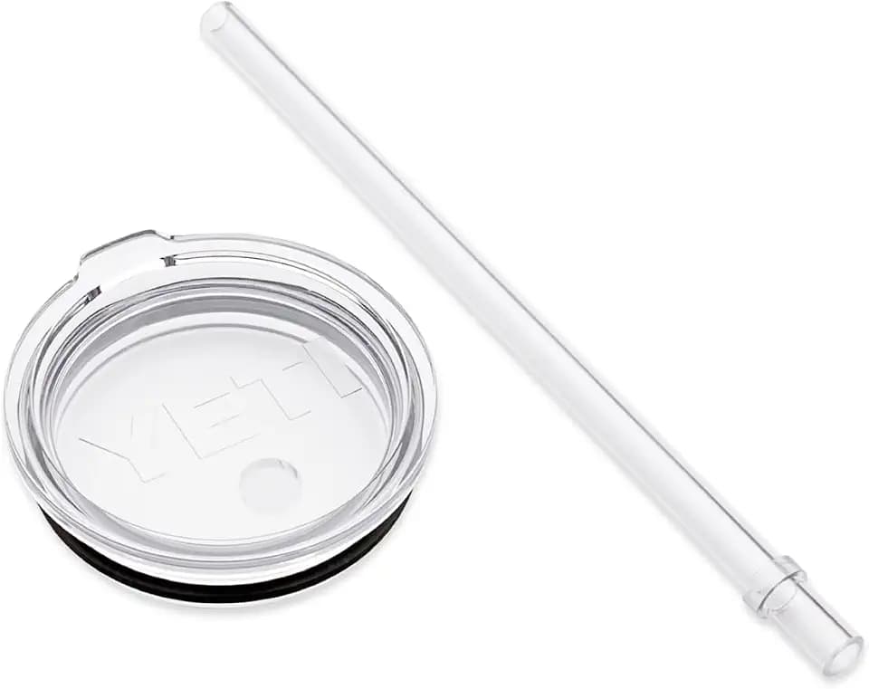 YETI Rambler Tumbler Straw Lid, 591 ml, Schwarz, Kunststoff, Kegel, Stroh-Deckel, Zubehör, Tumbler, Outdoor, Isoliert, Spülmaschinenfest