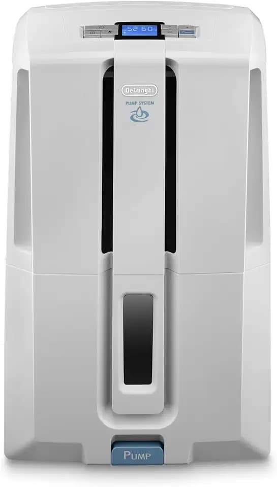 De’Longhi Tasciugo AriaDry Light - Tragbarer Luftentfeuchter, Zeolith-Technologie, Ionisator, 6L/Tag Feuchtigkeitsentzug, Wäschetrockner, Anti-Schimmel, Swing-Funktion, Timer, Grau (DNS65)