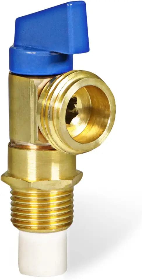 Highcraft 541D Washing Machine Replacement Valve 1/2’’ CPVC Inlet x 3/4’’ MHT Outlet Brass Blue-for Cold Water Supply