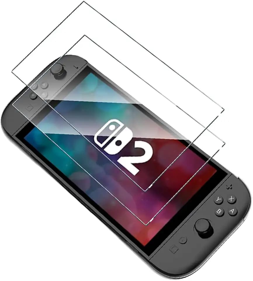 Tempered Glass Screen Protector for Nintendo Switch 2 2025, Transparent HD Clear，Anti-Scratch Tempered Glass Screen Protector Compatible with Switch 2 Console 7.9'',Clear,2 Pack