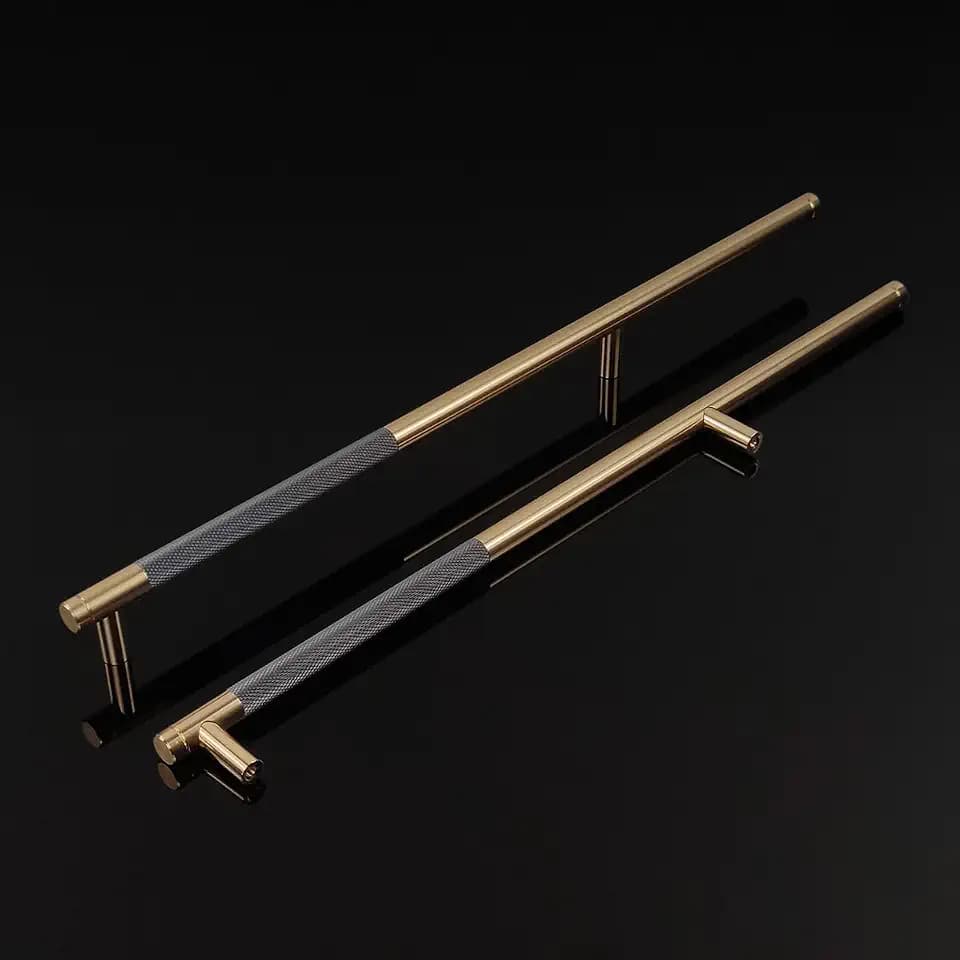 2 Stück Schrankgriffe Goldgrau Moderne Möbelgriffe 256mm