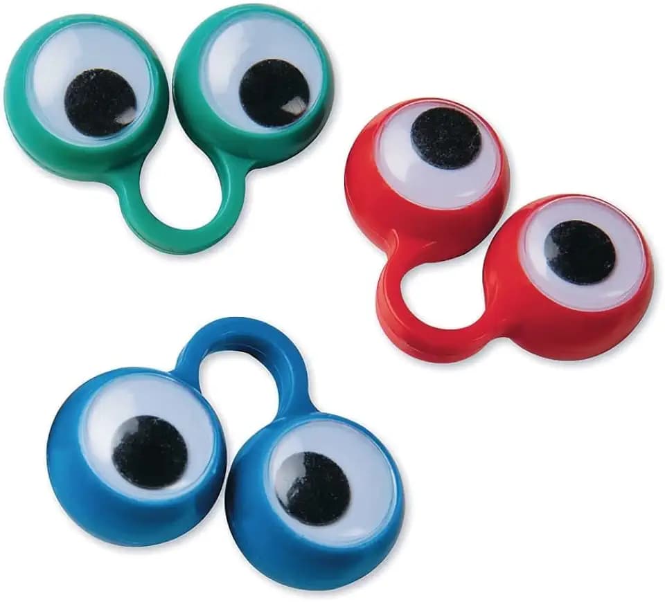 Googly Eye Finger Puppets, Pack of 24, One Size, Bright Colors