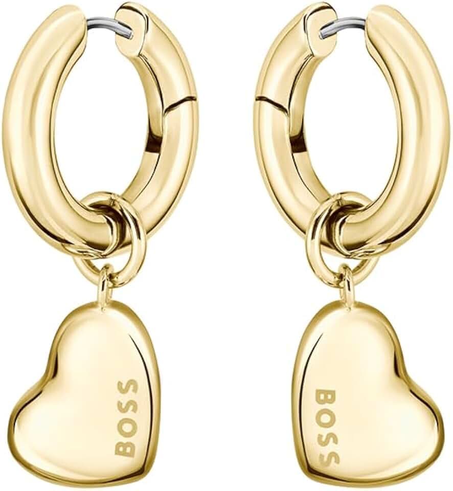 BOSS Jewelry Ohrhänger für Damen Kollektion HONEY LOVE aus Edelstahl und Gelbgold