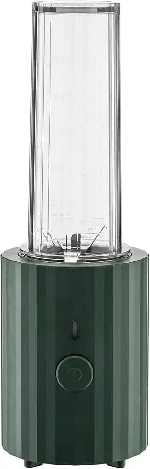 Alessi Plissé MDL17 GR - Design Persönlicher Mixer, aus Thermoplastischem Harz, mit Behälter und Mini-Schredder aus PCGT, Europäischer Stecker 380 W, Grün
