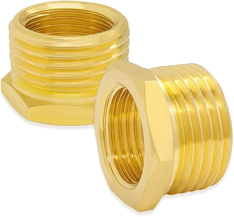 Hooshing 2PCS Garden Hose Fitting 1/2" G Female x 3/4" GHT Male Connector