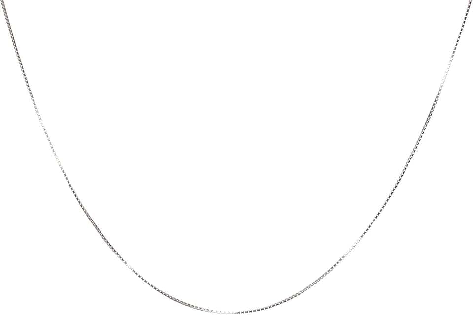 NAG.HC 925 Sterling Silver Chain 0.8MM Delicate Box Chain - Italian Necklace Chain - Tiny&Thin&Strong -Friendly Price & Quality 14"-30"