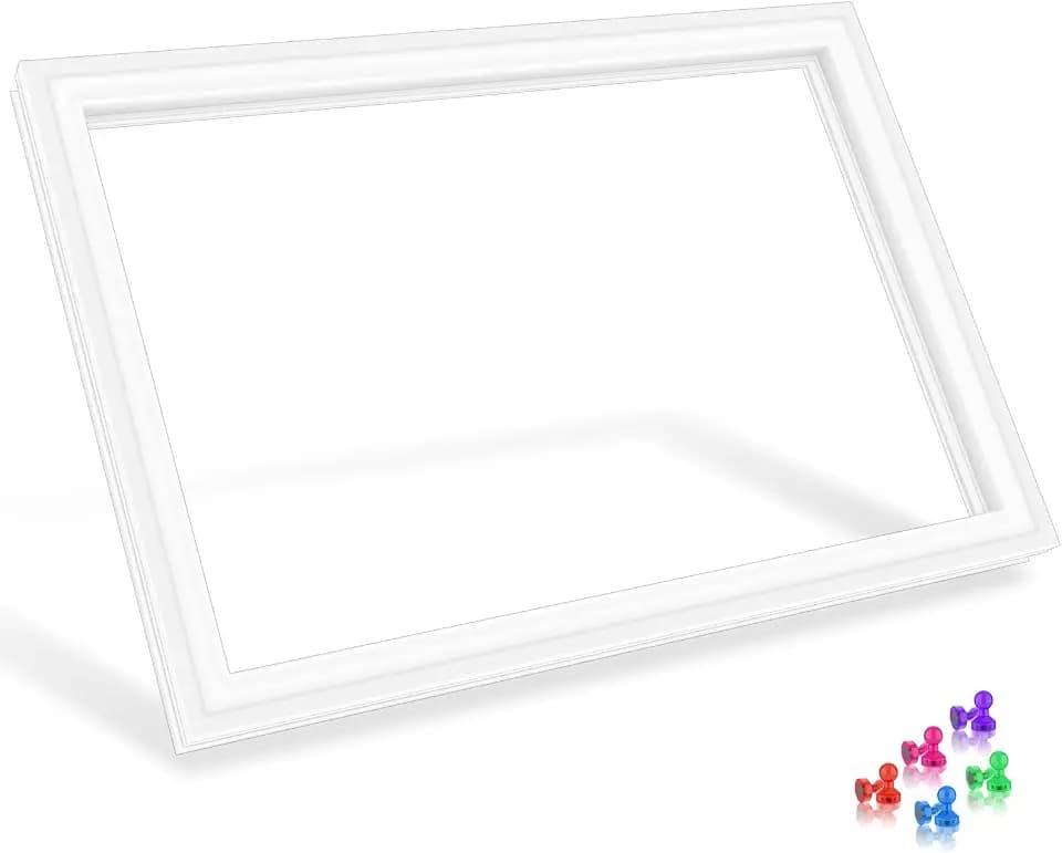 Upgraded WR24X10187 Freezer Door Gasket Compatible with GE Freezer Door Seal Replacement Parts WR24X10068 WR24X10095 Refrigerator Door Gasket AP3861331 PS1018948 Hotpoint Freezer Seal Replacement