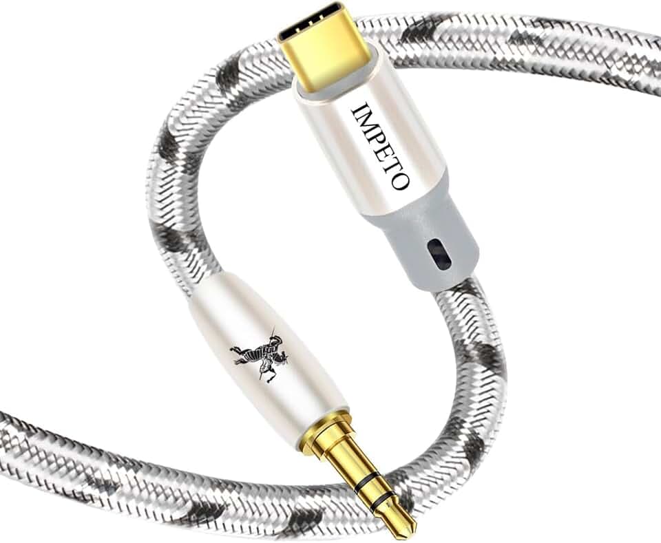 USB C to 3.5mm Audio Aux Jack Cable, Type C to 3.5mm Headphone Car Stereo Cord Compatible with iPhone 17 16 15 Pro Max Air, Samsung Galaxy S25 S24 S23 Note 20, Pixel 9 8, iPad Pro(6.56ft/2m)