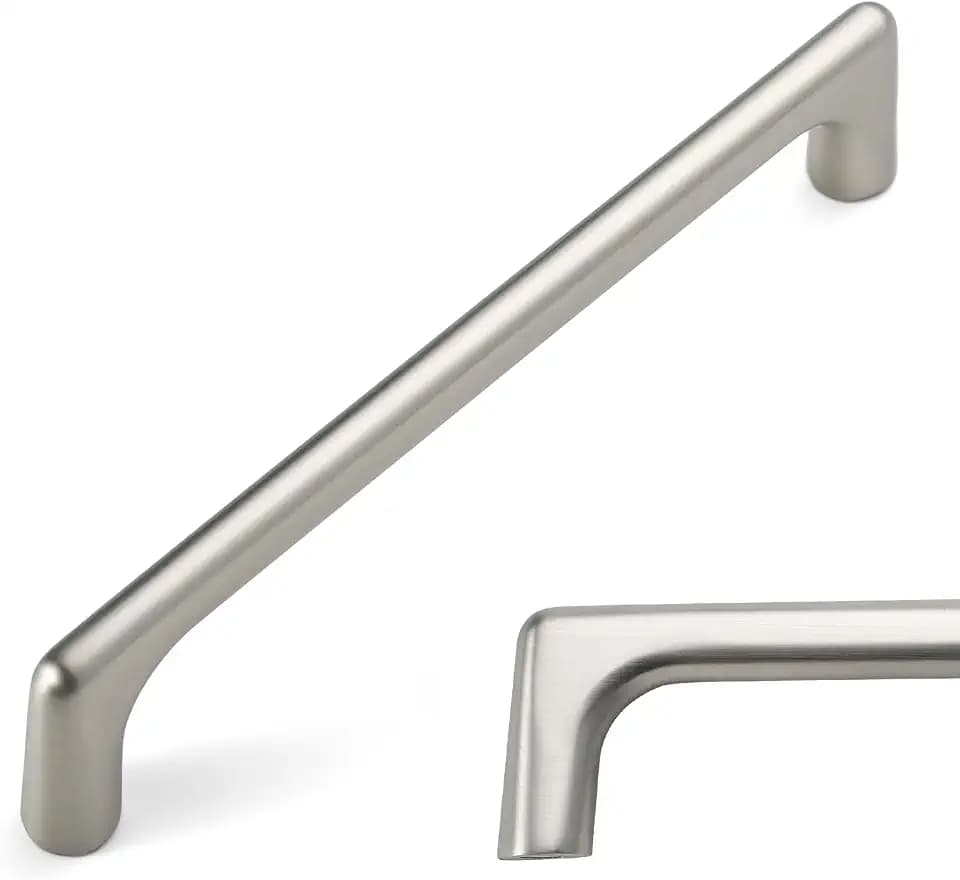 Amerdeco 10 Pack Brushed Satin Nickel Cabinet Pulls 5"