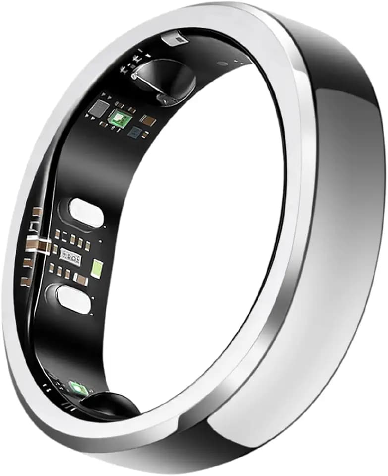 RingConn Gen 3 Smart Ring - Vascular Trends(Size 10, Future Silver)