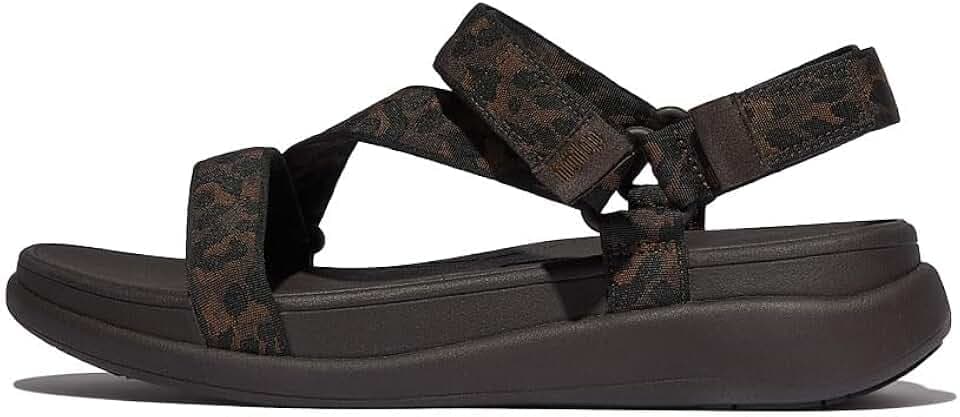 FitFlop F-Mode Go Leopard Adjust Webbing Z-Strap Sandals