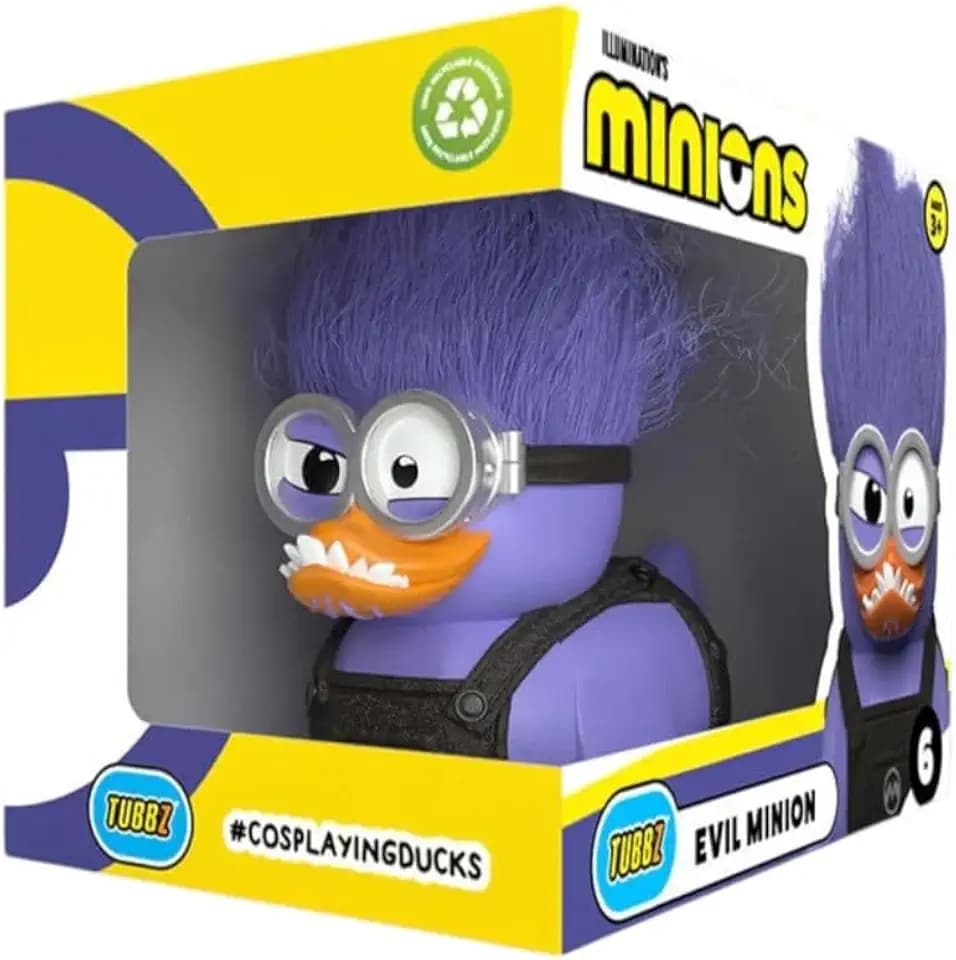 TUBBZ: Minions - Evil Purple Minion Rubber Duck Collectible Toy 3.5"