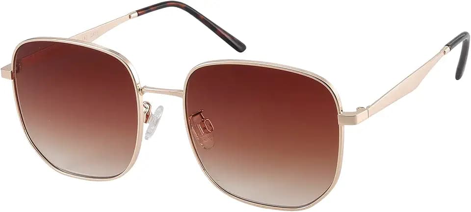 JOOX große quadratische sonnenbrille für damen und herren, uv400 schutz und trendiger metallrahmen