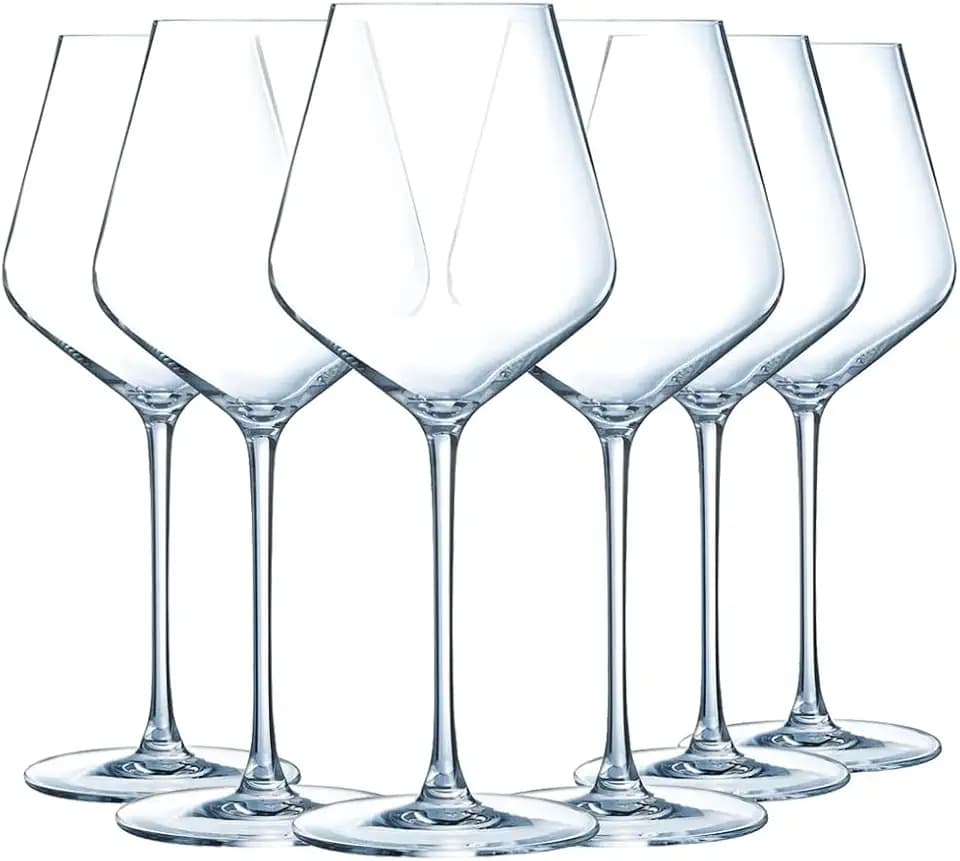 Chef & Sommelier Distinction Collection Champagnerflöten von Arc France, 6 Stück, 23 cl, Tulpenform, aus Krysta-Glas, wiederverwendbar, für Sektempfang, formal, modern, dünnes Glas, robuste Verpackung