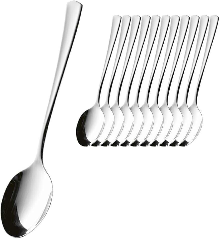 Esmeyer 204-046 12er Pack Löffel Stockholm aus Edelstahl 18/10, poliert. Materialstärke 2.2 mm, Silber, Silberfarben