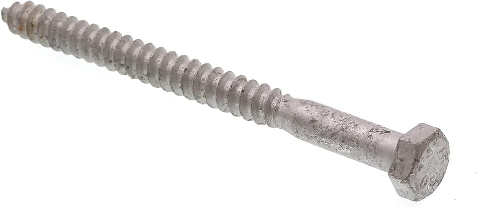 Prime-Line 9055857 Hex Lag Screws, 5/16 in. X 4 in., A307 Grade A Hot Dip Galvanized (15 Pack)