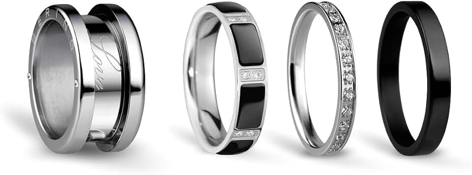 BERING Damen Ring in glänzendem silber - Arctic Symphony Collection aus Edelstahl - Symphony-Set-F