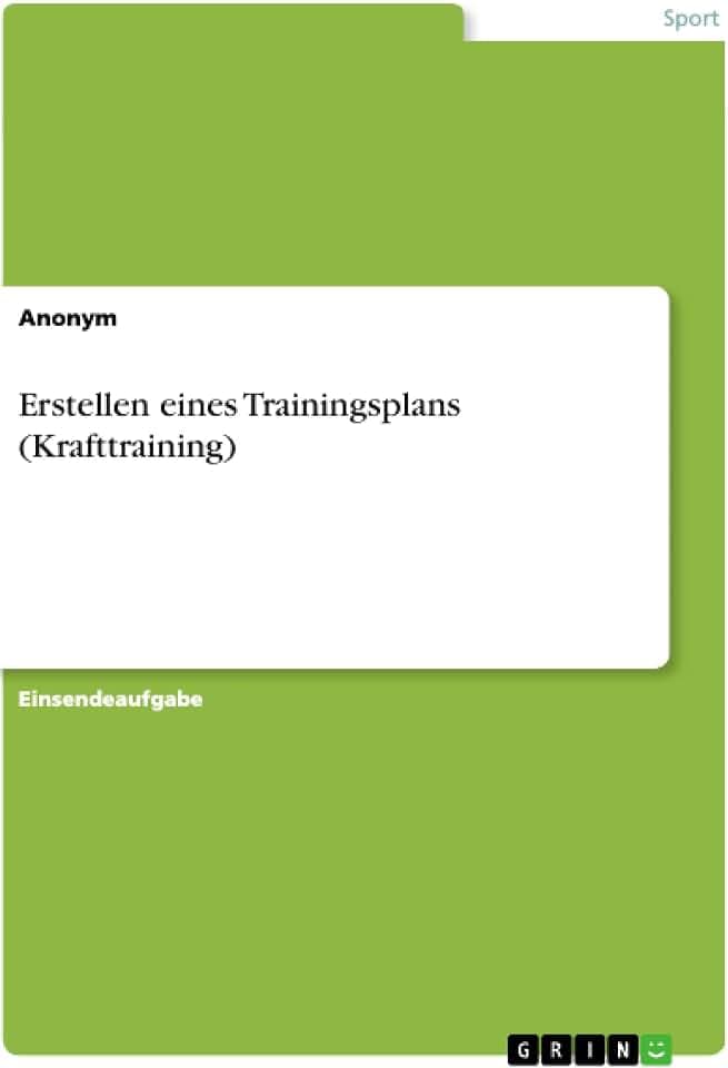 Erstellen eines Trainingsplans (Krafttraining)