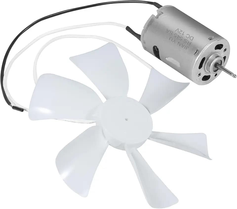 SVNR 6 inches RV Vent Fan Blade Replacement 1PCS with 12V D-Shaft, 1PCS, RV Bathroom Vent Fan Blade White for RV Roof Ceiling Exhaust, Heng's, Elixir, Ventline, Jensen