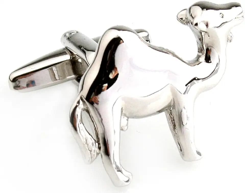 MRCUFF Camel One Hump Pair Cufflinks in a Presentation Gift Box & Polishing Cloth