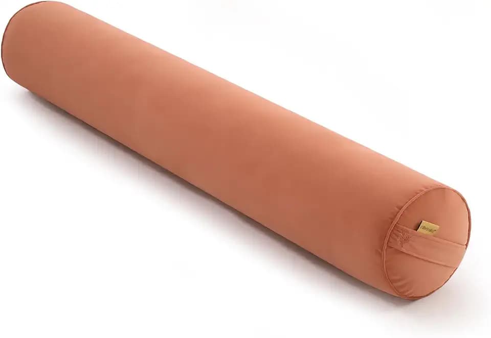 Long Round Body Pillow for Adults, 47.24 x 7.87 in, Amber Orange