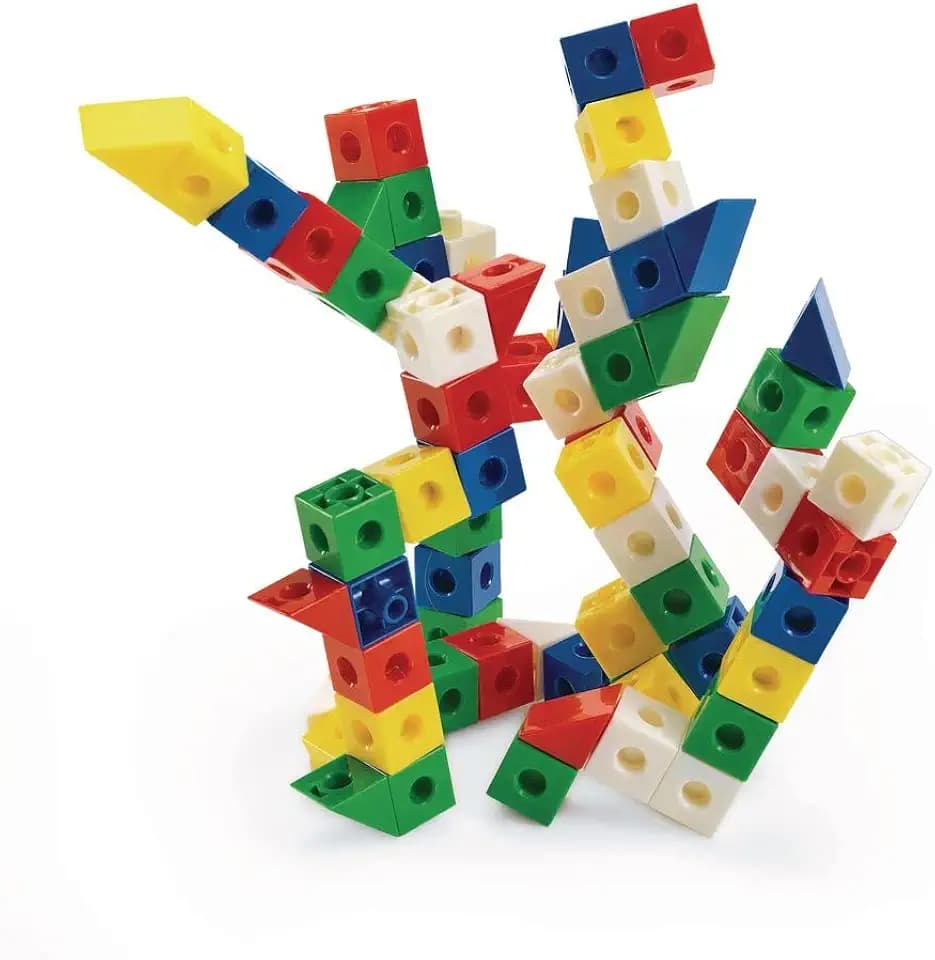 Excellerations Linking Cubes and Triangles - 360 Pieces, Ages 3+, PreK+
