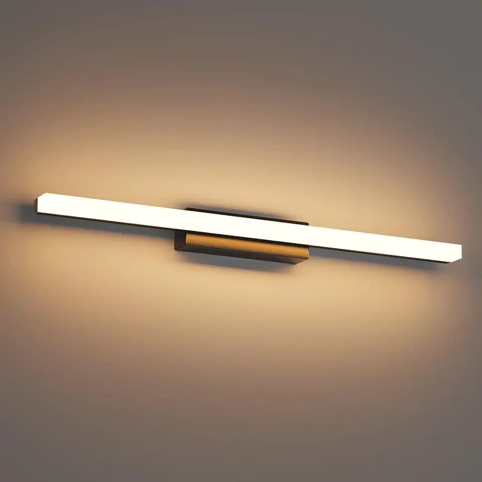 Klighten Spiegelleuchte Bad LED 14W 60cm, IP44, Warmweiß 3000K, Schwarz