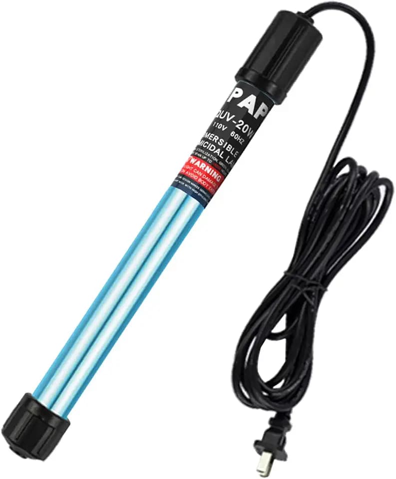 20W Pond UV Light for 100-1000 Gallon, Aquarium UV Water Clarifier