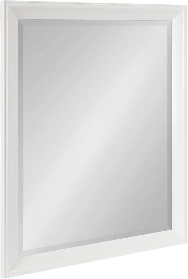 Kate and Laurel Kalla Traditional Framed Rectangle Bathroom Vanity Mirror, 26 x 32, White, Rectangular Beveled Bathroom Mirror for Over Sink or for Use as Entryway or Living Room Decor