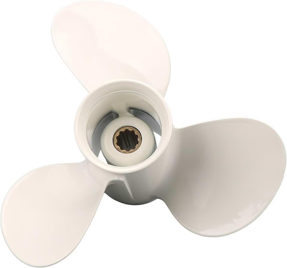 9 7/8 x 13-F Boat Outboard Propeller Compatible with Yamaha Outboard Engines 20HP 25HP 30HP 3 blade/10 Spline Tooth Replace# 664-45949-02-00, 664-45949-02-EL