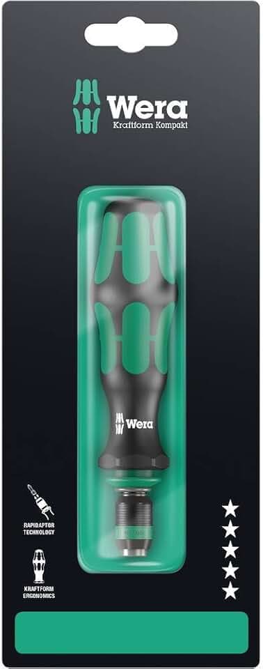 Wera 817 R SB Bits-Handhalter mit Rapidaptor Schnellwechselfutter, 1/4 Zoll x 133 mm, 05073541001